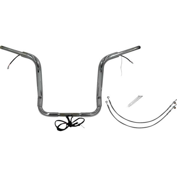 (image for) Fat Baggers Round Top EZ Install Handlebar 16" Chrome