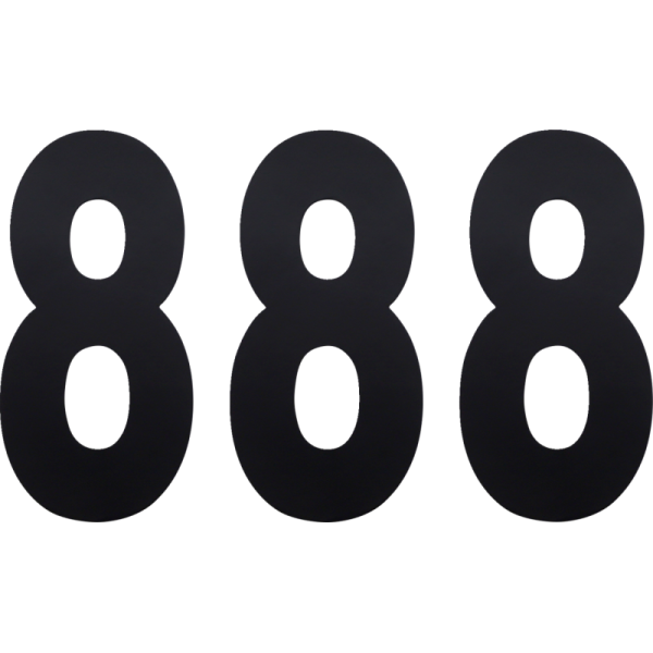 (image for) FACTORY EFFEX Standard Numbers - 6" Black - No. 8