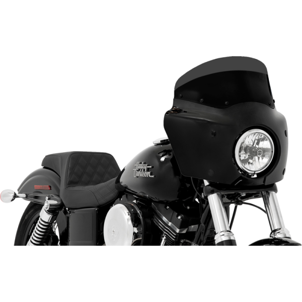 (image for) MEMPHIS SHADES HD Solid Windshield, 7" Dark Black Smoke