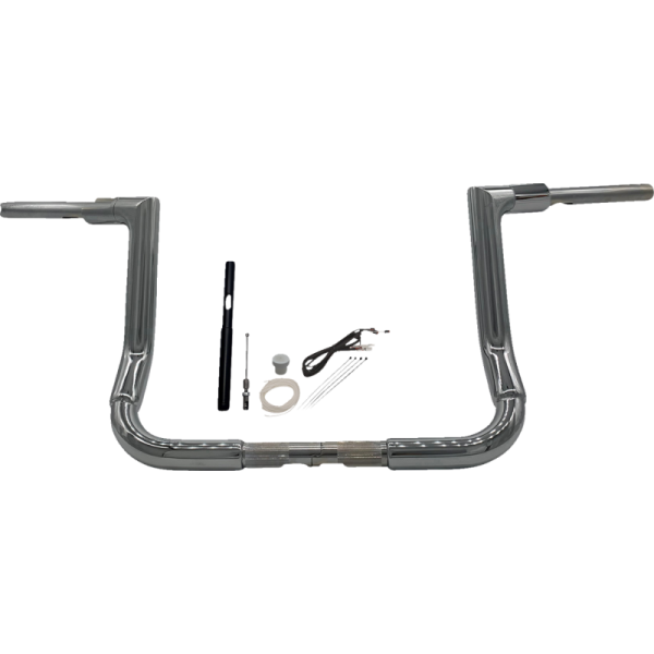 (image for) FAT BAGGERS INC Fat Baggers Flat Top EZ Install Handlebar 12" Chrome