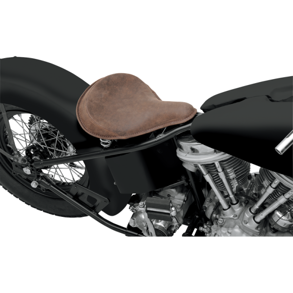 (image for) Drag Specialties Large Spring Solo Seat - Distressed Brown Leather