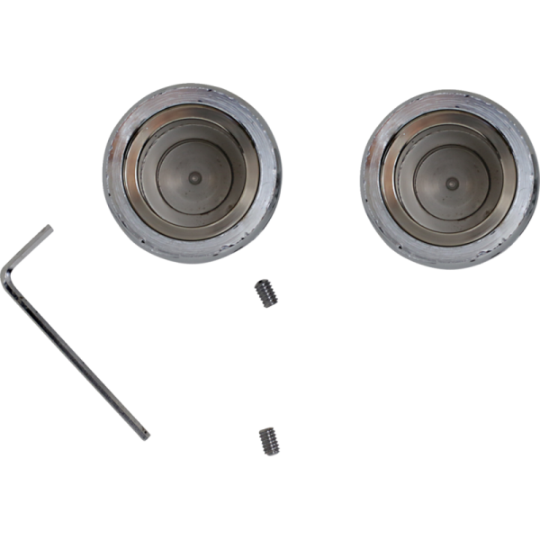 (image for) Drag Specialties Axle Caps Front Chrome