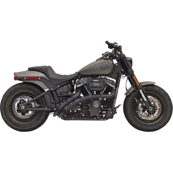 (image for) BASSANI XHAUST Radial Sweepers Black w/ Black Slotted Heat Shields