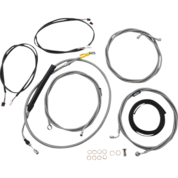 (image for) LA Choppers Stainless Plug-and-Play Cable Kit (15-17in Bars)