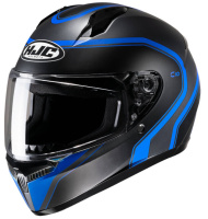(image for) HJC C10 Elie Helmet - Semi-Flat Black/Blue - Size 2X
