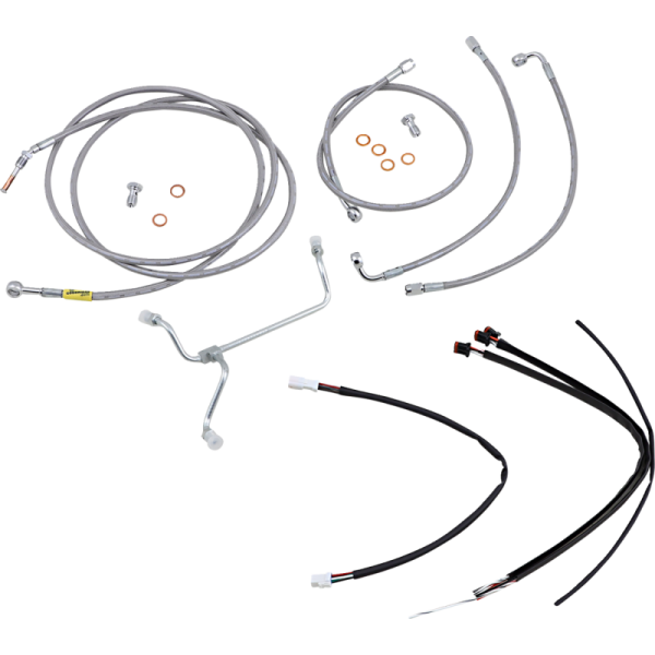 (image for) Burly Brand Ape Hanger Install Kit - Stainless Steel