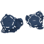 (image for) Acerbis X-Power Engine Cover Kit - Blue
