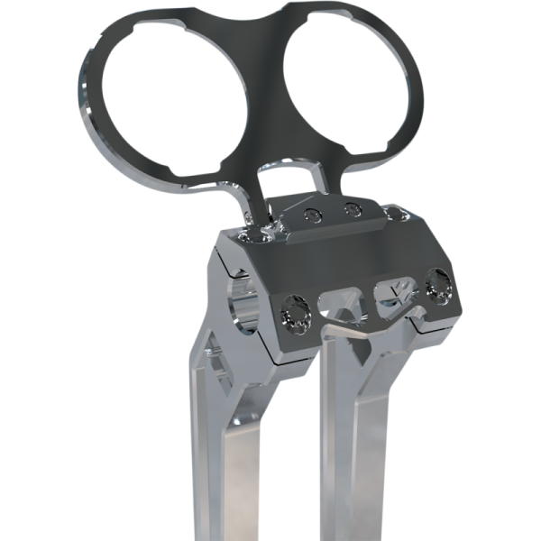 (image for) LA Choppers Dual Gauge Mount Raw Aluminum