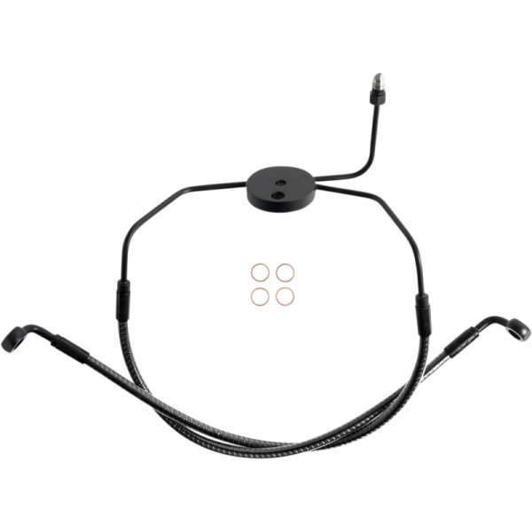 (image for) MAGNUM Karbonfibr Lower Front Brake Line for 99-07 FLTR