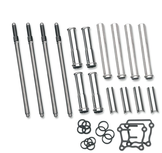 (image for) S&S CYCLE Adjustable Pushrod Kit w/ Chrome Covers