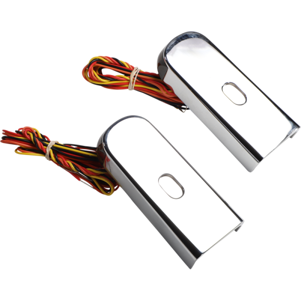 (image for) Alloy Art Fender Strut LED Marker, Dyna Chrome/Red