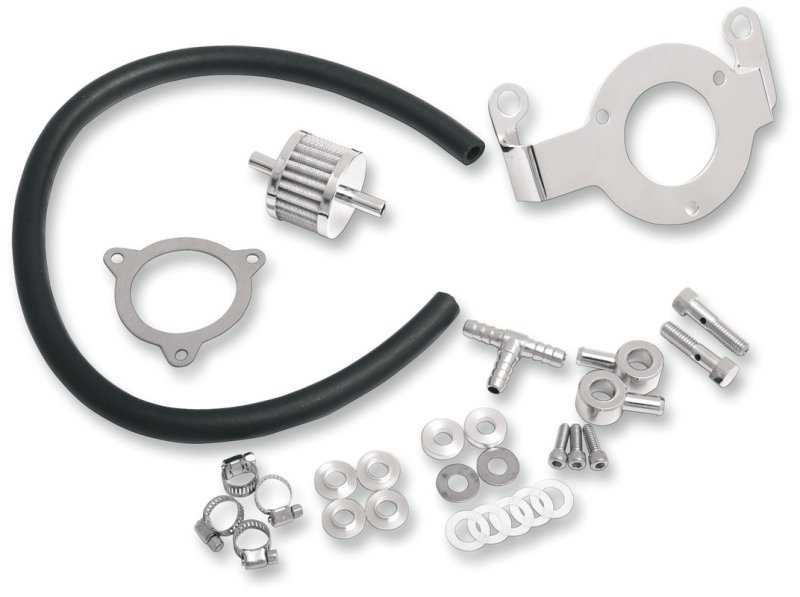 (image for) Drag Specialties Crankcase Breather/Support Bracket Kit (Touring/Softail)