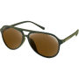 (image for) Maverick Sunglasses - Matte olive/brown HD w/ gold mirror lens