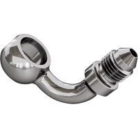 (image for) Polished Stainless 90° 7/16" Banjo Fitting