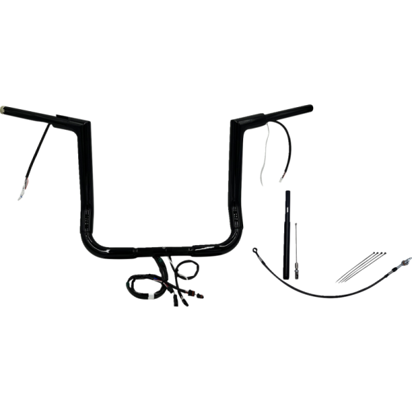 (image for) Fat Baggers Flat Top EZ Install Handlebar 14" Gloss Black