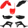 (image for) Acerbis Replacement Plastic Full Kit - Red/black