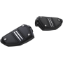 (image for) Twin Rail Footrests, Black, W/o Mounts