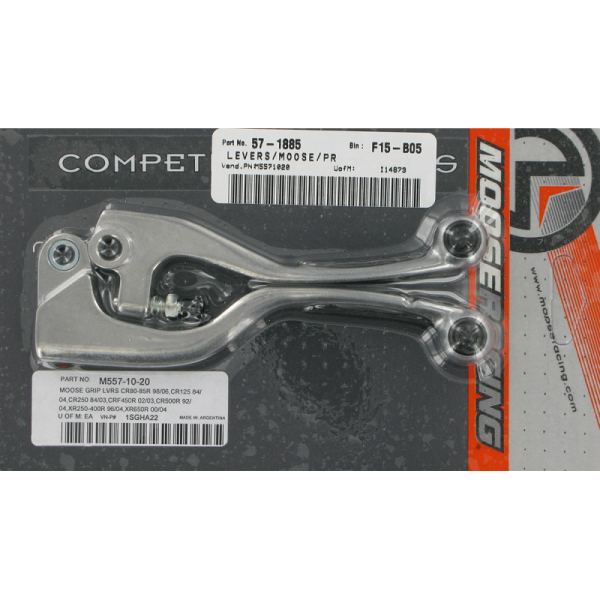 (image for) Moose Racing Competition Lever Set - Black - M557-10-20