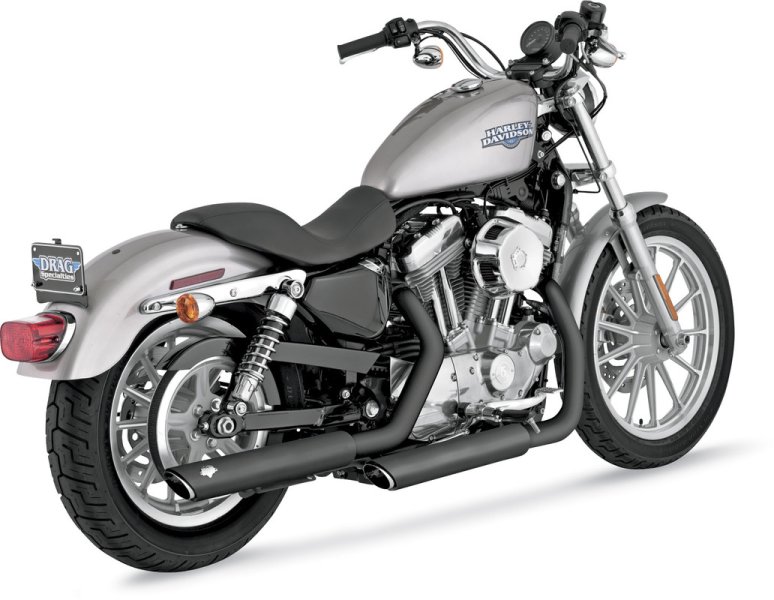 (image for) Vance & Hines 3" Twin Slash Slip-On Muffler Black