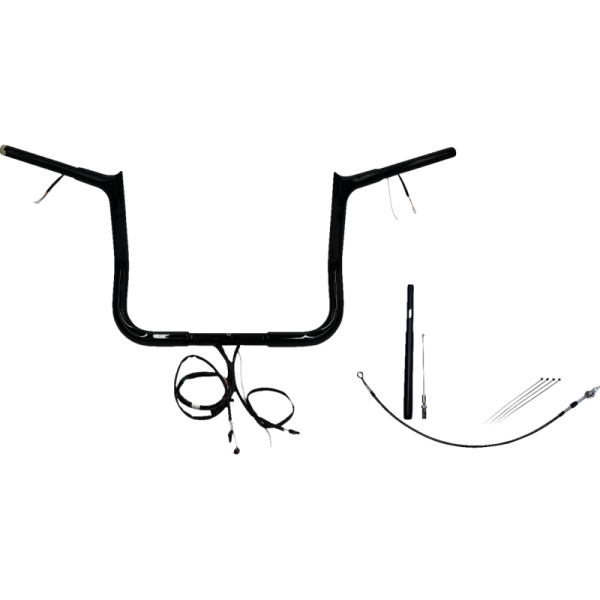 (image for) EZ Install Gloss Black 12" Pointed Top Handlebar Kit
