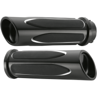 (image for) Comfort Deep Cut Grips - Black Anodized - 99-17 Twin Cam