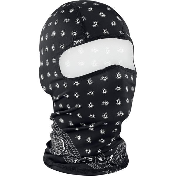 (image for) Zan Headgear Polyester Balaclava - Black Paisley
