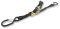 (image for) Medium-Duty Ratchet Tie-Downs with Safety Clip Hooks, 1" x 6', Black