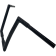 (image for) 1 1/4" EZ Install Flat Top Handlebars - Gloss Black, 12" Rise
