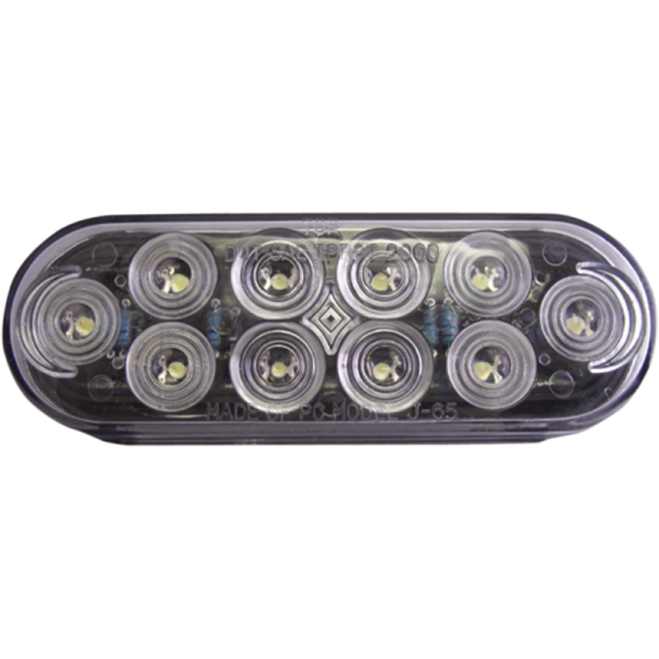 (image for) BRITE-LITES Oval, clear lens/10 red LED dual function