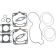 (image for) Vertex Full Top End Gasket Set - Widetrack IQ/INTL 10-13