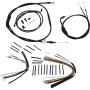 (image for) Burly Brand Black Handlebar Cable/Line Install Kit, For 14" Ape hanger bar