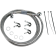 (image for) Clear-Coated Stainless Steel Front Brake Line Kit, +10" Ext