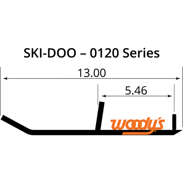 (image for) WOODYS Woody's Standard Mini Sled Runner for Ski-Doo Mini Z 98-09