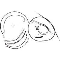 (image for) XR Black w/ Chrome Fittings DOT Handlebar Installation Kit, 15"-17" Apes