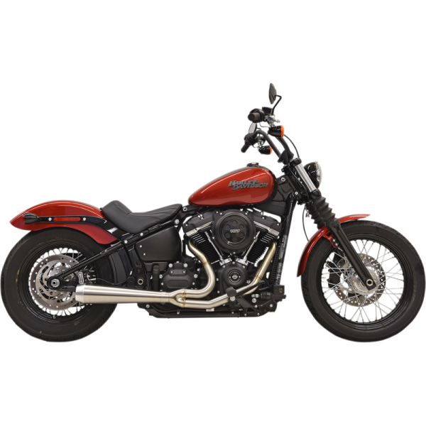 (image for) BASSANI XHAUST Bassani Road Rage III 2-Into-1 System - Stainless w/ Partial Heat Shields
