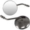 (image for) Chrome Universal Round Mirror, 4" Stems