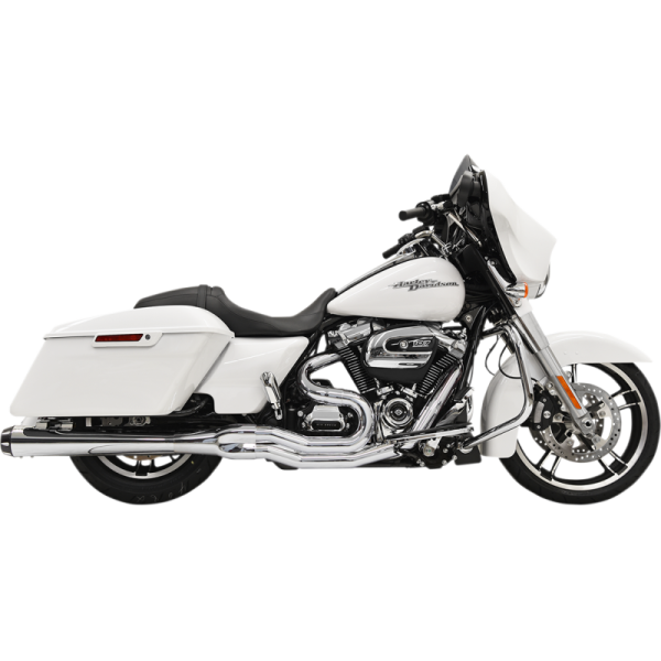 (image for) BASSANI XHAUST Bassani B4 2-Into-1 System - Chrome, Megaphone-style