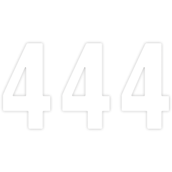 (image for) FACTORY EFFEX Pro Numbers - 7" White - No. 4