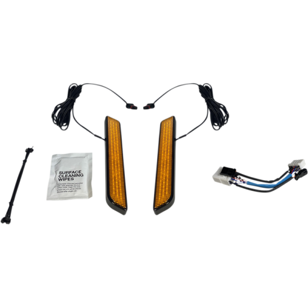 (image for) Custom Dynamics Amber lens, black finish (99-13 Touring)