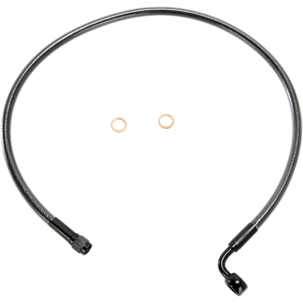 (image for) MAGNUM Black Pearl Upper Brake Line, 26", 7/16"/90° Banjo