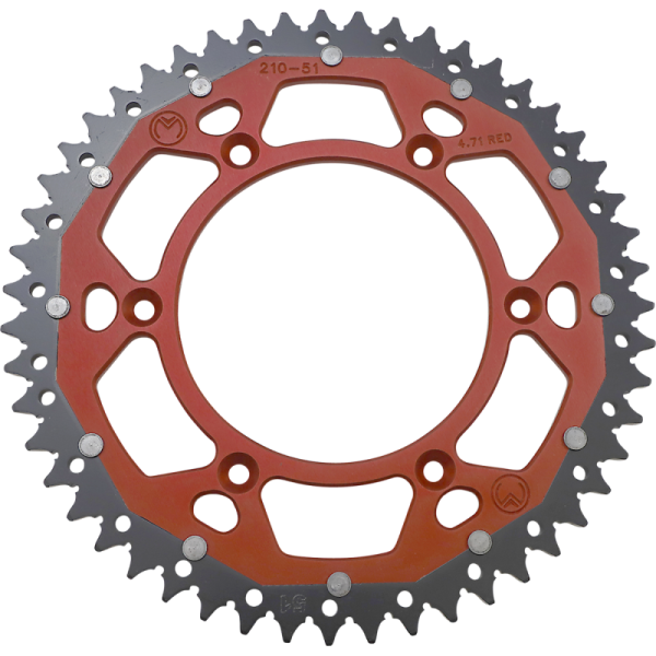 (image for) Moose Racing Dual Sprocket - 51T - Red