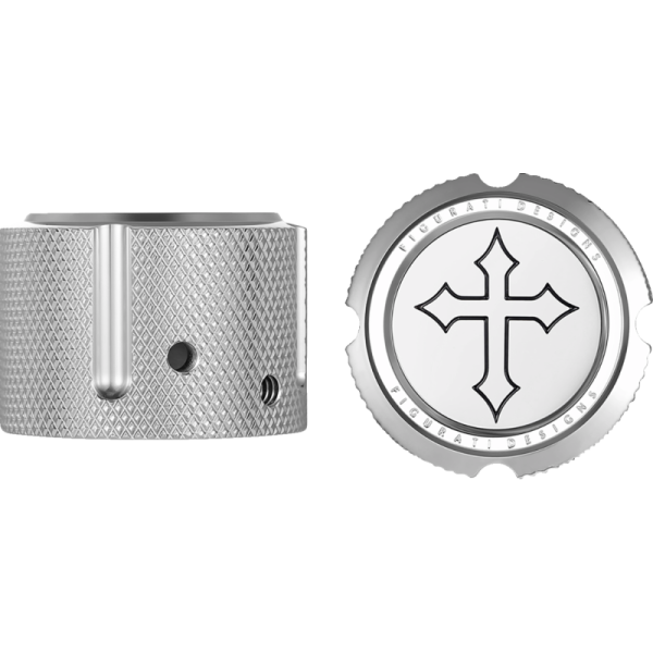 (image for) FIGURATI DESIGNS Axle Nut Cover Mirror w/ Cross