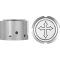 (image for) Axle Nut Cover Mirror w/ Cross