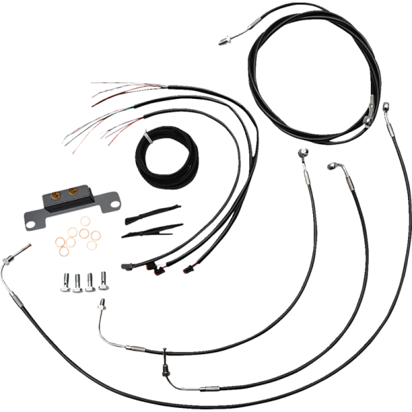 (image for) LA Choppers Black Vinyl Complete Cable Kit (8-10in Bars)