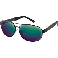 (image for) Commandant Sunglasses - Matte metallic charcoal w/ matte black metal/brown HD green mirror