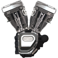 (image for) T111 Long Block Engine - Wrinkle Black/Chrome
