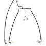 (image for) Black w/ Black Fittings Stock Front Brake Line Kit for 14-19 FLHR