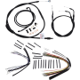 (image for) Burly Brand Black Handlebar Cable/Line Install Kit, For 14" Ape hanger bar