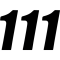 (image for) SX Series Numbers - 4" Black - No. 1