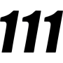 (image for) SX Series Numbers - 4" Black - No. 1